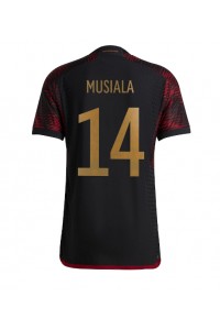 Duitsland Jamal Musiala #14 Voetbaltruitje Uit tenue WK 2022 Korte Mouw